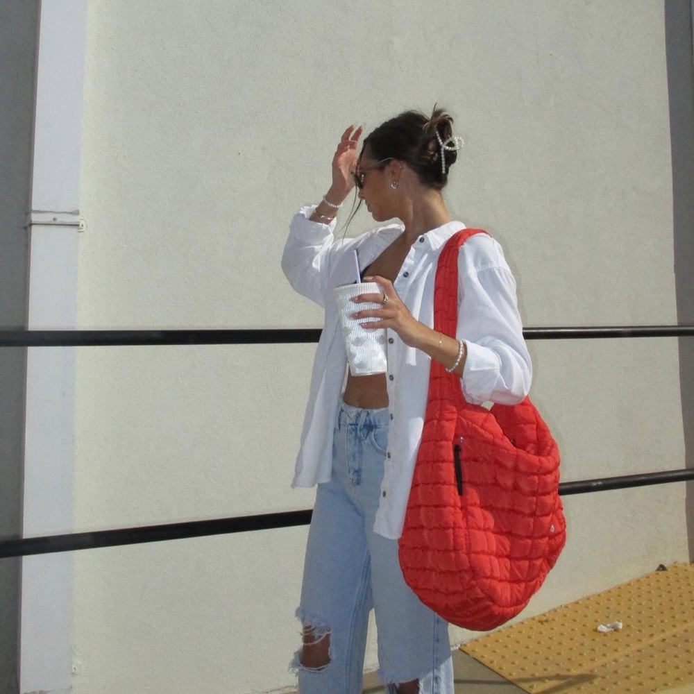 FP Movement Quilted Carryall Bag Bright Red